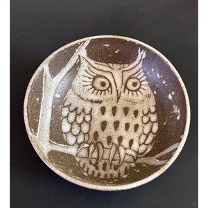 ANDERSON DESIGN MAINE MID CENTURY MODERN OWL STUDIO ART POTTERY DISH BOWL